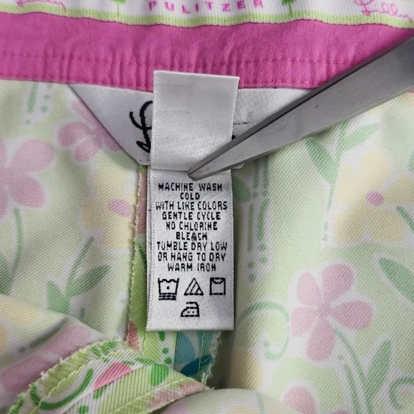 NWOT Lilly Pulitzer Women's 14 Skort Green & Pink - Picture 15 of 15